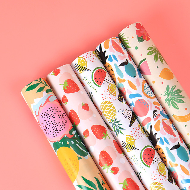 New Fruit Wrapping Paper Innovation Valentine's Day Birthday Gift Wrapping  Paper Flower Paper Scrapbook Paper - AliExpress